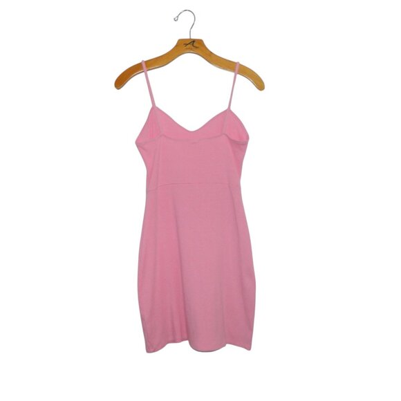 Sunday Best Aritzia Bubble Gum Pink Ribbed Tank Dress Size Medium - Picture 7 of 14